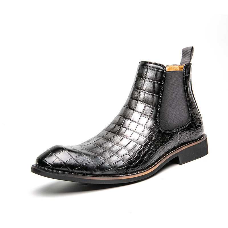 Men's Casual Leather Shoes High Tops Plus Size Doc Martens