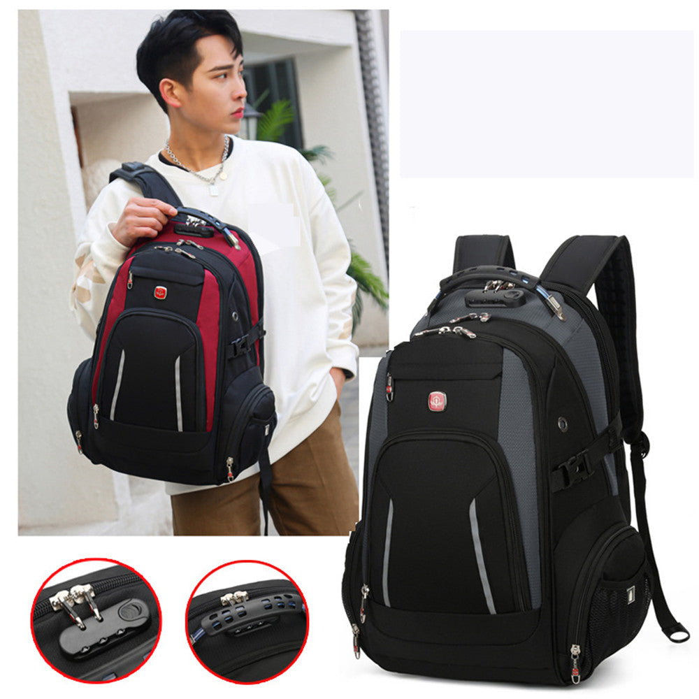 Multifunctional Backpack Waterproof And Wear-resistant Oxford Cloth With Number Lock