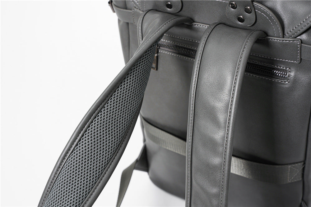 Fashionable Shoulder Black Grey Backpack