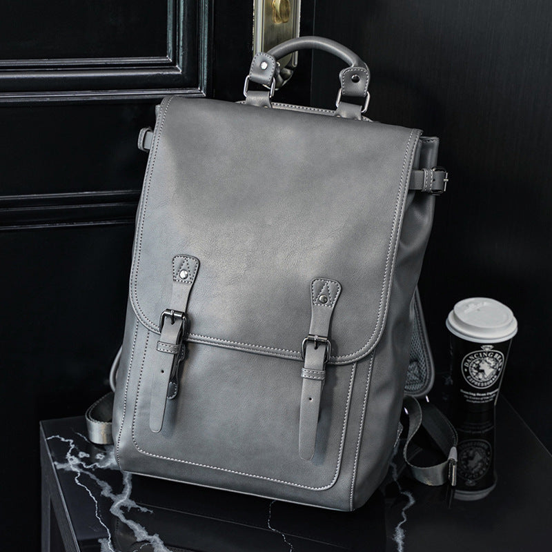 Fashionable Shoulder Black Grey Backpack