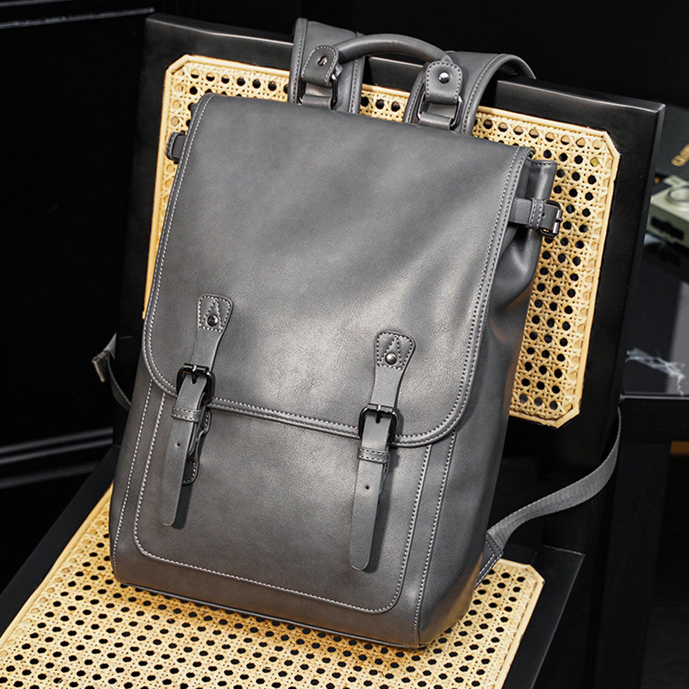 Fashionable Shoulder Black Grey Backpack