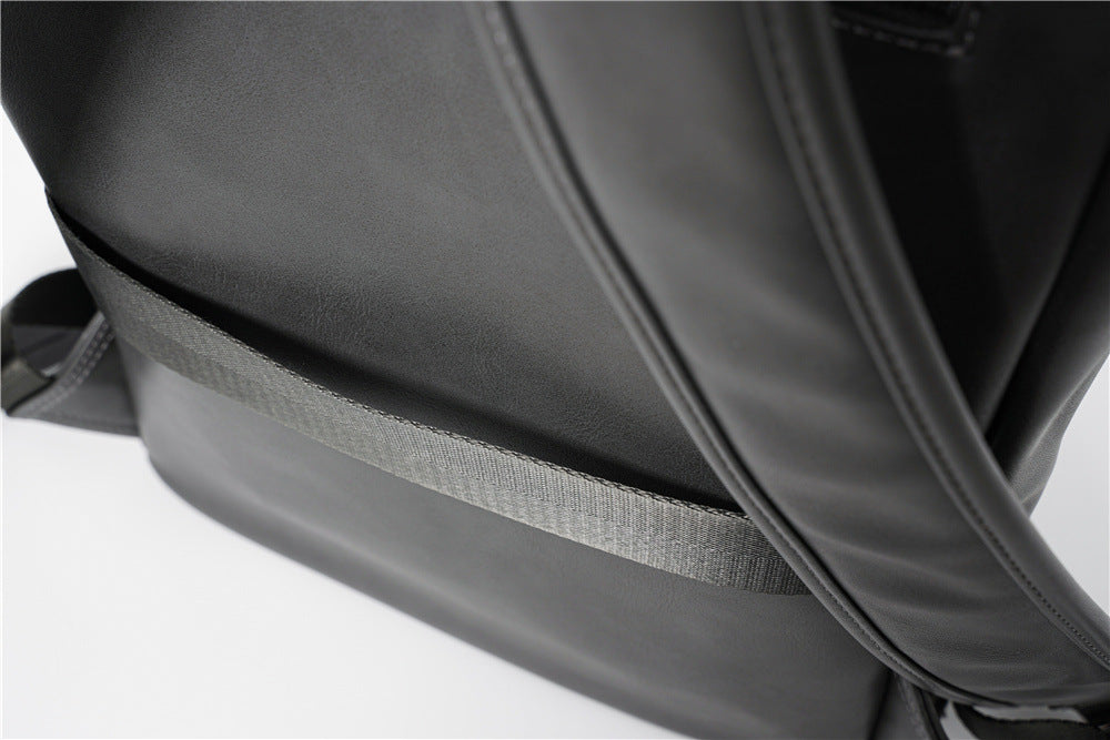 Fashionable Shoulder Black Grey Backpack
