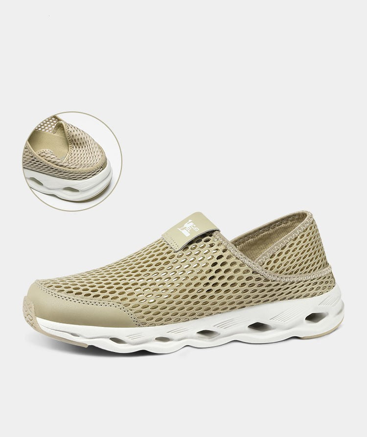 Summer Half Slipper Breathable Casual Shoes Can Step On Heel Mesh Shoes
