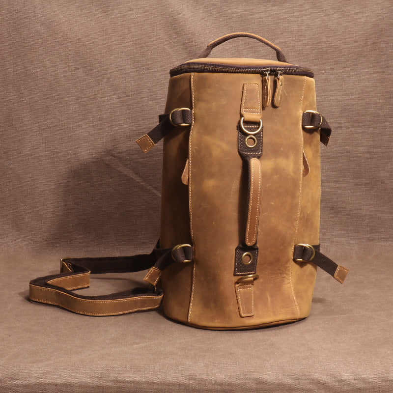 Crazy Horse Leather Genuine Leather Backpack Large Capacity