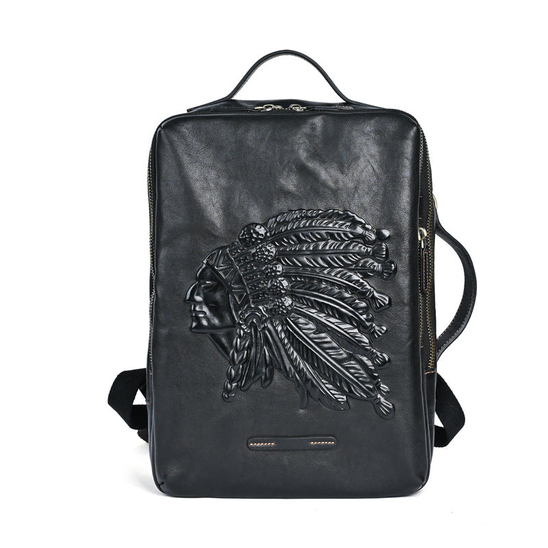 First Layer Cowhide Backpack And Handbag