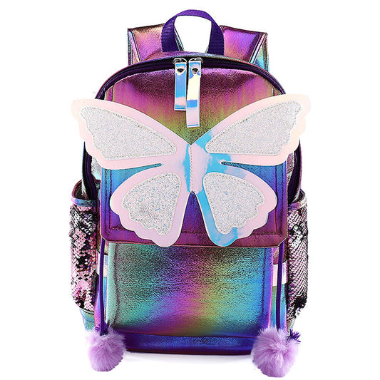 Sequined Butterfly Cute Backpack Female Bag