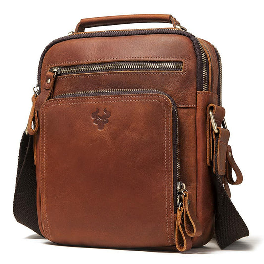 Leather Single-shoulder  Crazy Horse Leather Crossbody Bag