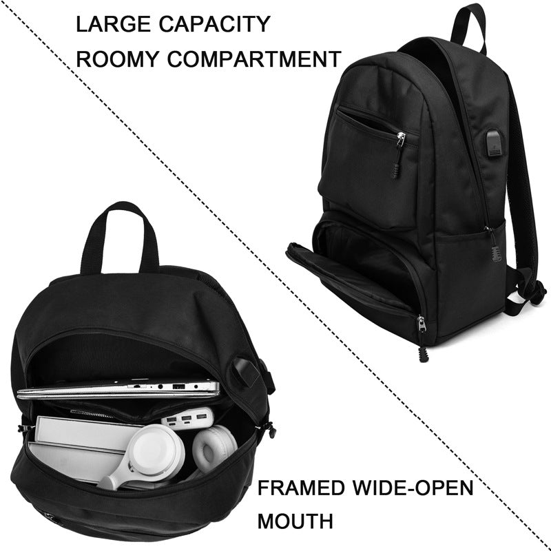 Large 15.6 Inch Laptop Computer USB Charging Backpack
