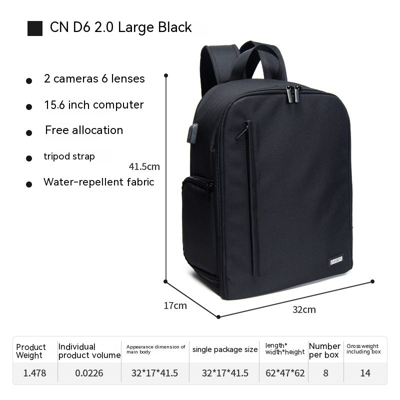 Casual DSLR Camera Bag Solid Color Nylon Camera Bag Waterproof