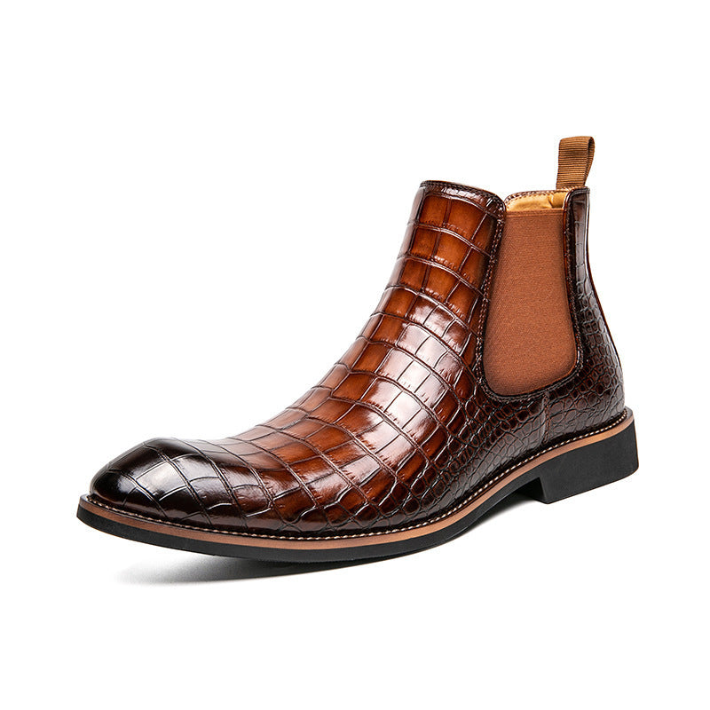 Men's Casual Leather Shoes High Tops Plus Size Doc Martens