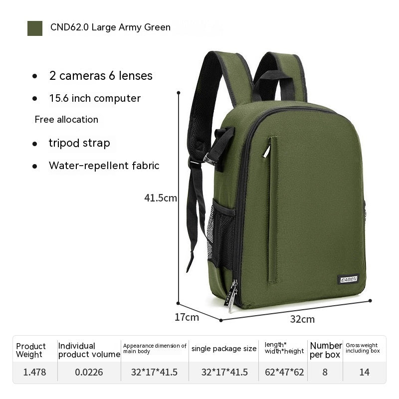 Casual DSLR Camera Bag Solid Color Nylon Camera Bag Waterproof