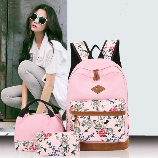 Backpack With Floral Shoulders