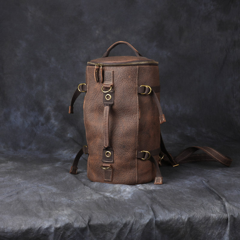 Crazy Horse Leather Genuine Leather Backpack Large Capacity