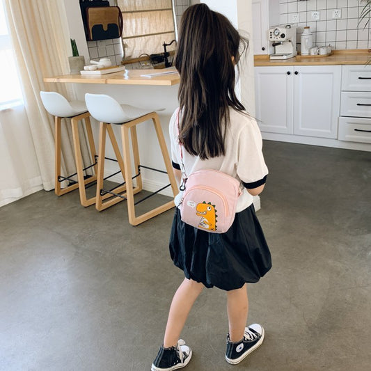 Children's Casual Cartoon Dinosaur Print Shoulder Crossbody Bag