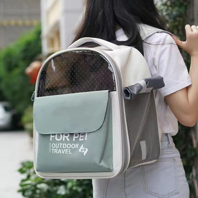 Pet Backpack Portable Foldable Breathable Space Capsule For Cats And Dogs Going Out