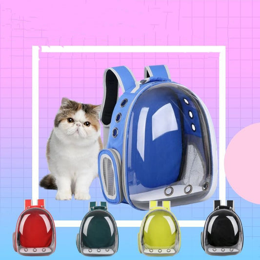 Pet Portable Cat Transparent Space Bag Backpack For Dogs