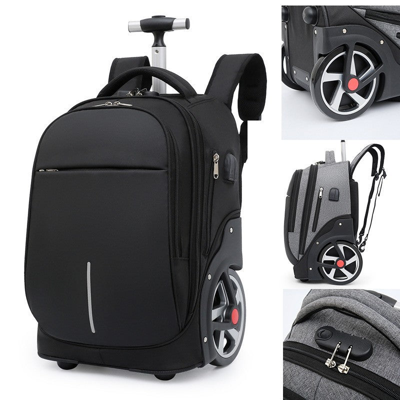 Trolley Bag Large Capacity Large Wheel Trolley Case Backpack