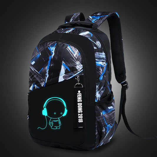 Cross-Border Backpack Computer Bag Offload wear-resistant luminous