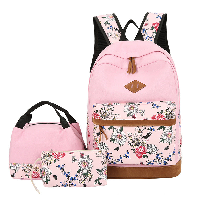Backpack With Floral Shoulders