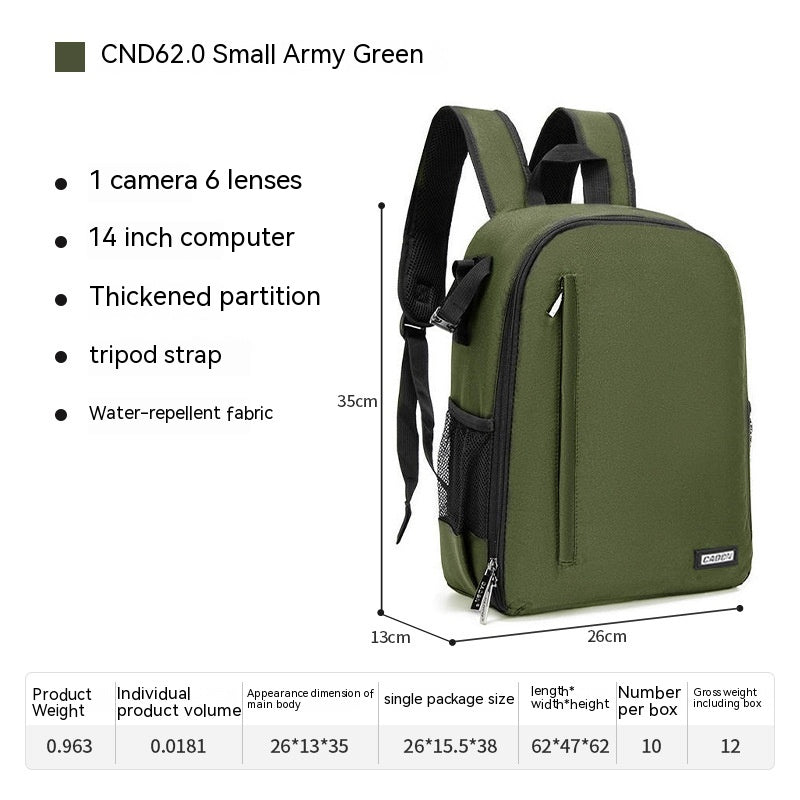 Casual DSLR Camera Bag Solid Color Nylon Camera Bag Waterproof